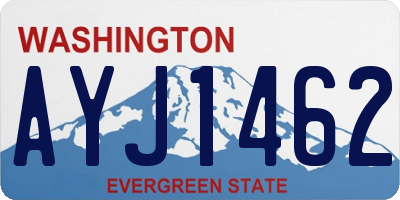WA license plate AYJ1462