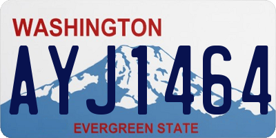 WA license plate AYJ1464