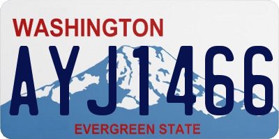 WA license plate AYJ1466