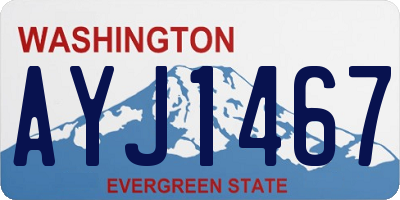 WA license plate AYJ1467