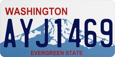 WA license plate AYJ1469