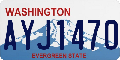 WA license plate AYJ1470