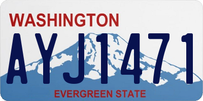 WA license plate AYJ1471