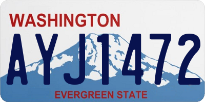 WA license plate AYJ1472