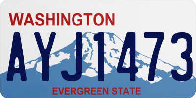 WA license plate AYJ1473