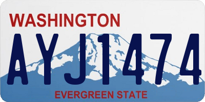 WA license plate AYJ1474