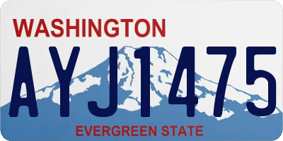 WA license plate AYJ1475