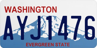 WA license plate AYJ1476