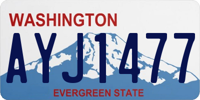 WA license plate AYJ1477