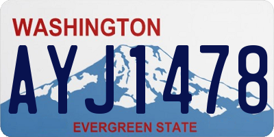 WA license plate AYJ1478