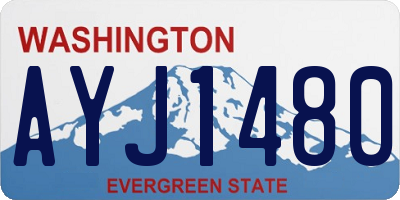 WA license plate AYJ1480