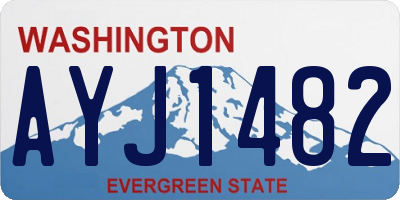 WA license plate AYJ1482