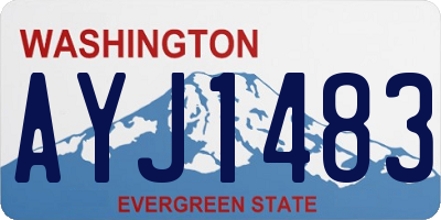 WA license plate AYJ1483