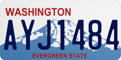 WA license plate AYJ1484