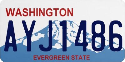 WA license plate AYJ1486