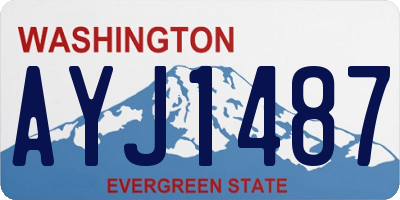 WA license plate AYJ1487