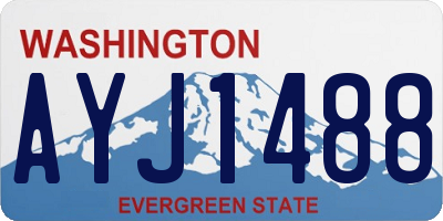 WA license plate AYJ1488