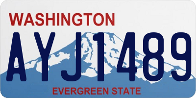 WA license plate AYJ1489