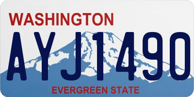 WA license plate AYJ1490