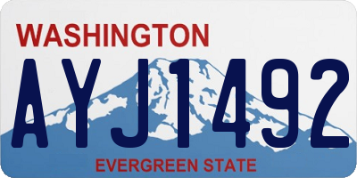 WA license plate AYJ1492