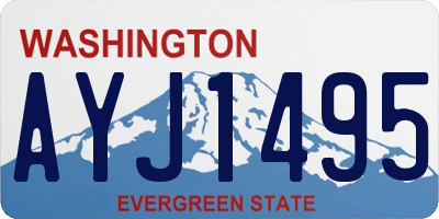 WA license plate AYJ1495
