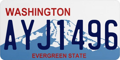 WA license plate AYJ1496