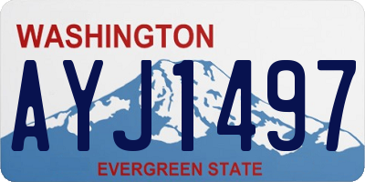 WA license plate AYJ1497