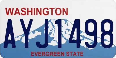 WA license plate AYJ1498