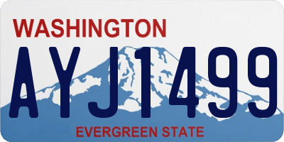 WA license plate AYJ1499