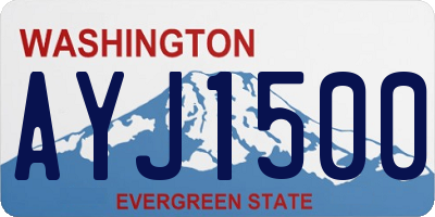 WA license plate AYJ1500