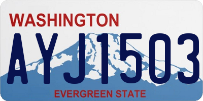WA license plate AYJ1503