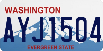WA license plate AYJ1504