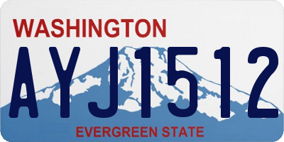 WA license plate AYJ1512