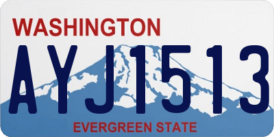 WA license plate AYJ1513