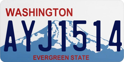 WA license plate AYJ1514