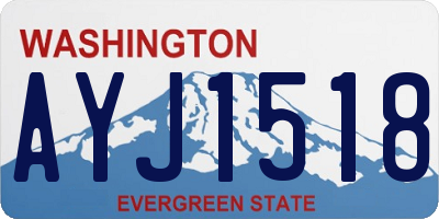 WA license plate AYJ1518