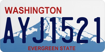 WA license plate AYJ1521