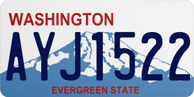 WA license plate AYJ1522