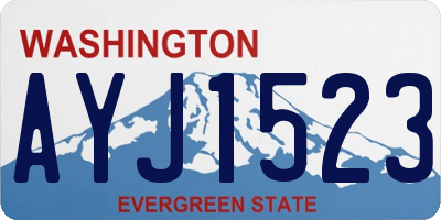 WA license plate AYJ1523