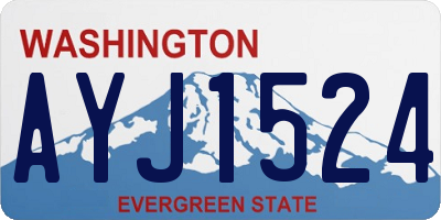 WA license plate AYJ1524