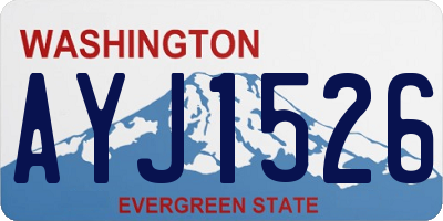 WA license plate AYJ1526