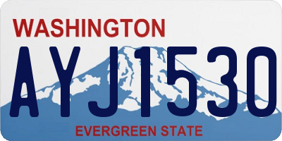 WA license plate AYJ1530