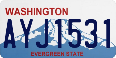 WA license plate AYJ1531