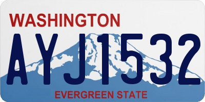WA license plate AYJ1532