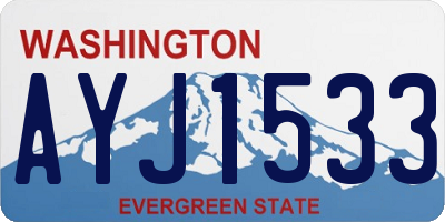 WA license plate AYJ1533