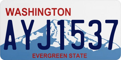 WA license plate AYJ1537