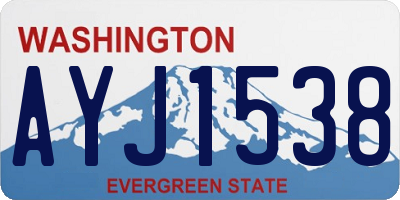 WA license plate AYJ1538