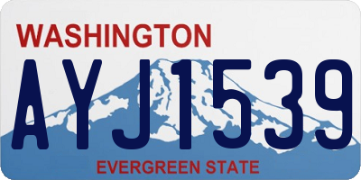 WA license plate AYJ1539