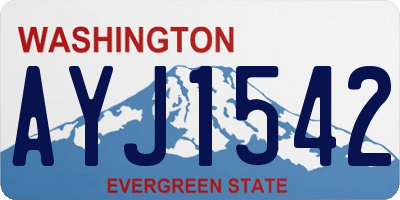 WA license plate AYJ1542