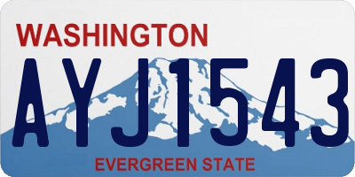 WA license plate AYJ1543